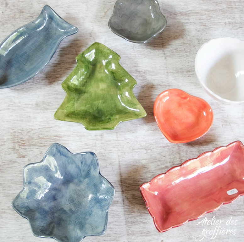 Assiettes personnalisées de l'Atelier des Greffières