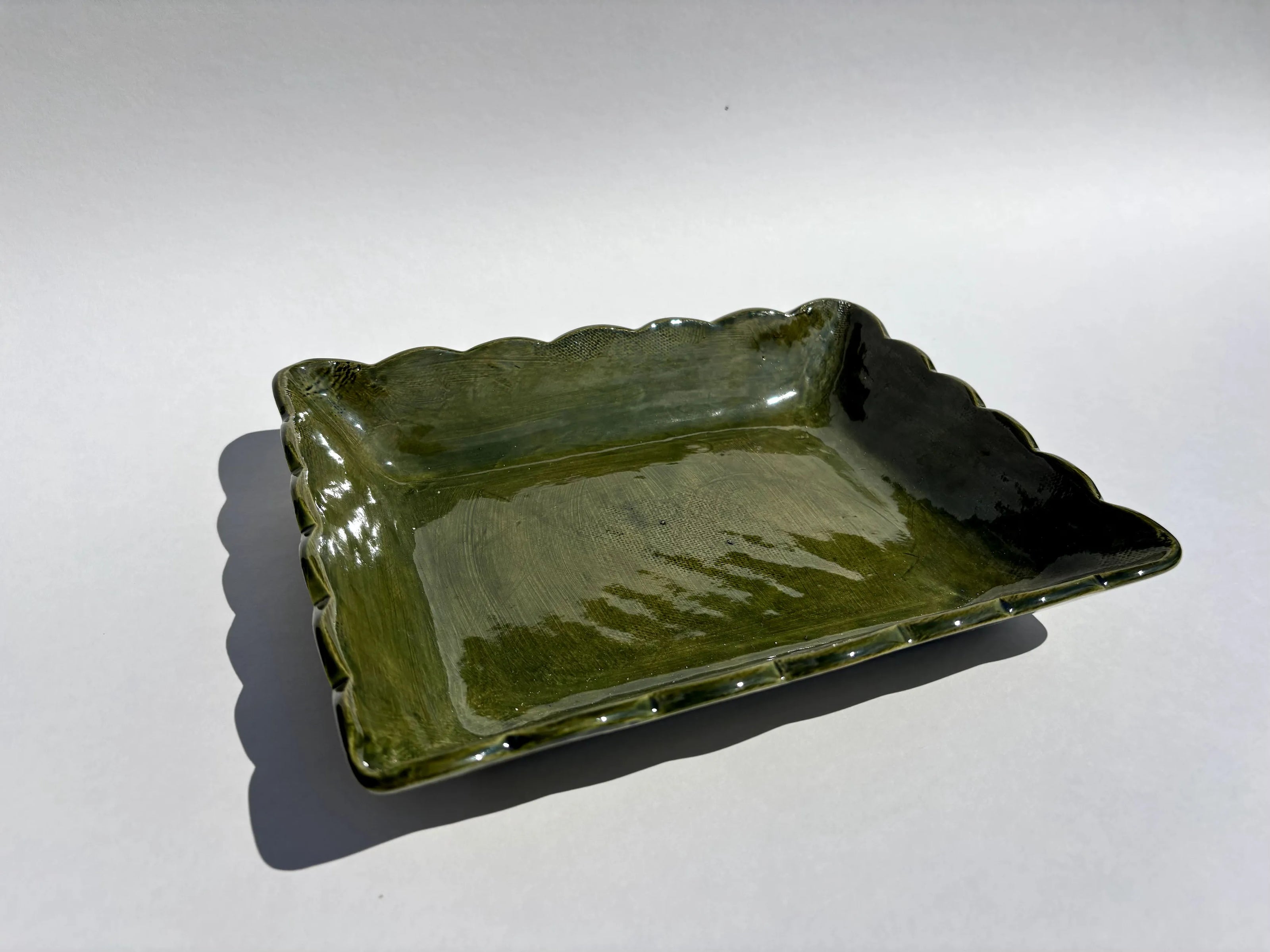 Corbeille festonnée rectangulaire