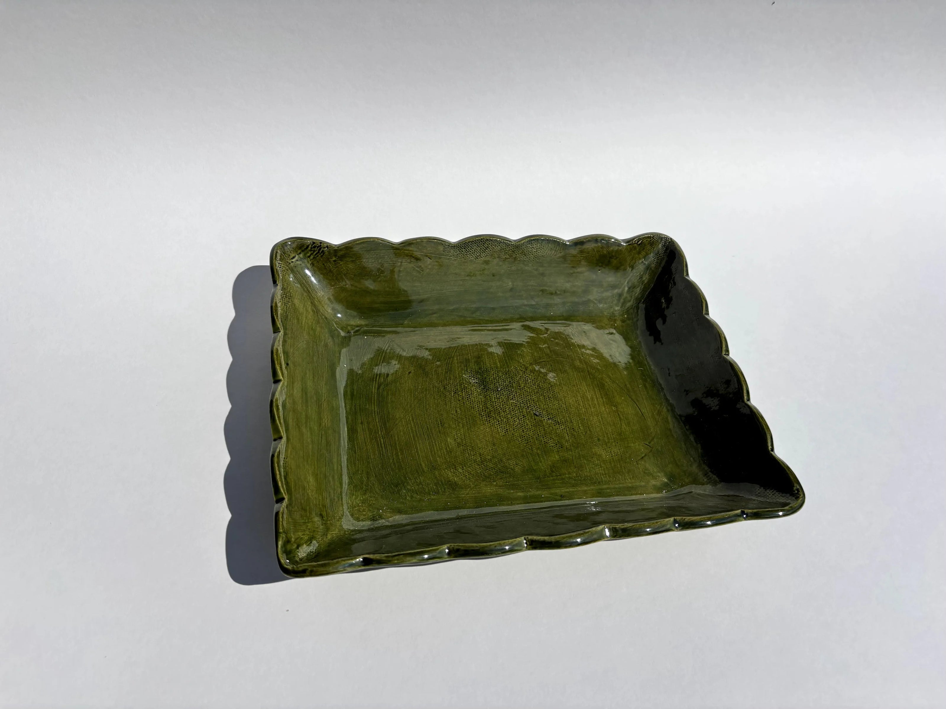 Corbeille festonnée rectangulaire