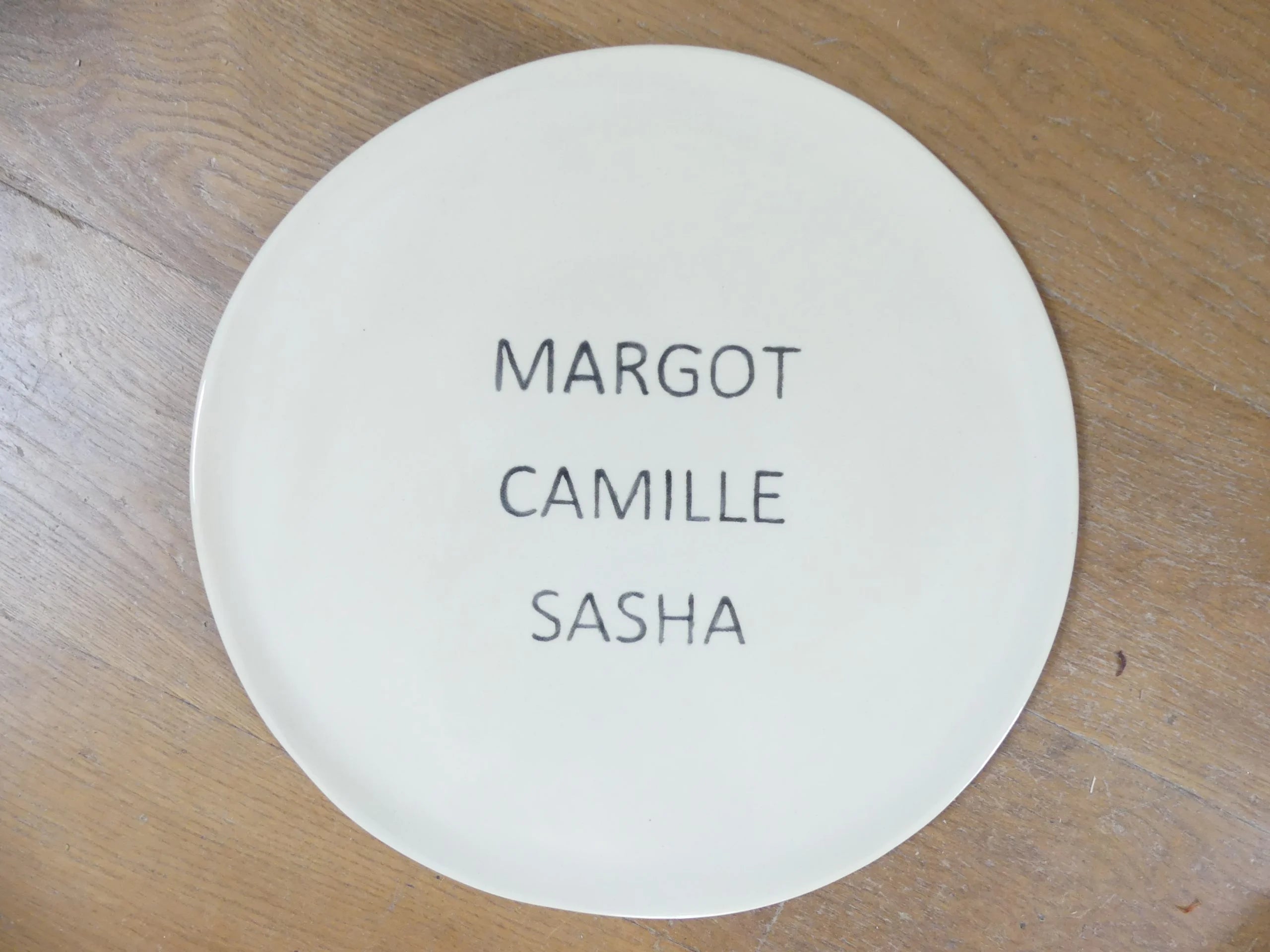 Plat rond personnalisé